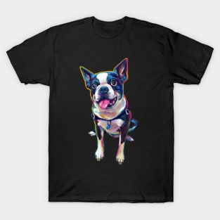 Cute BOSTON TERRIER WITH TONGUE Sticker by Robert Phelps T-Shirt